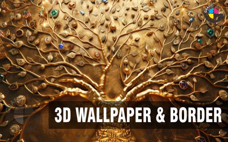 Embossed Tree Golden Leaves Luxury Corporate Wall 3D Art