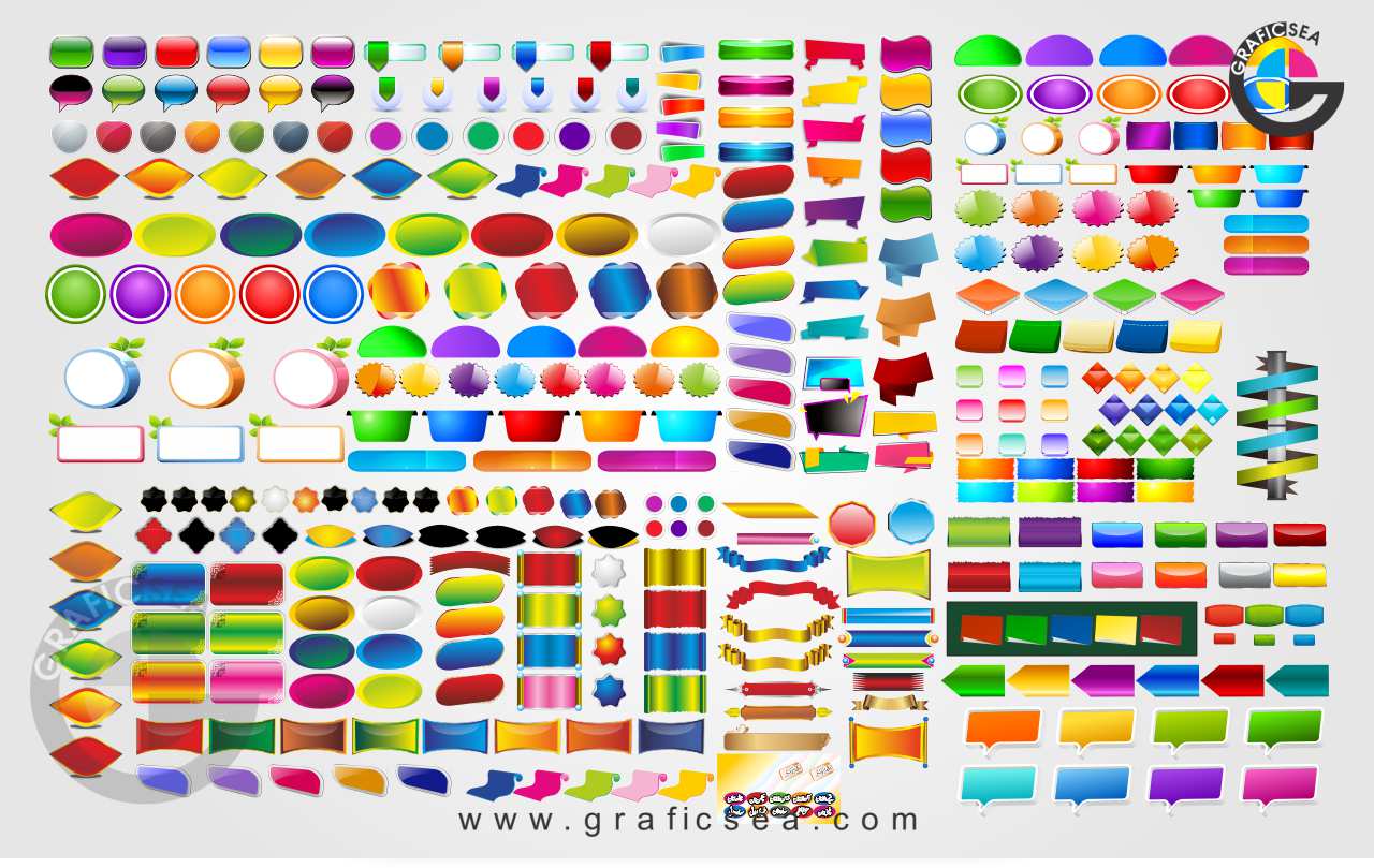 Colorful Packs Set Of Mega Sale Colorful Tags Banner CDR File Free Download | Graficsea