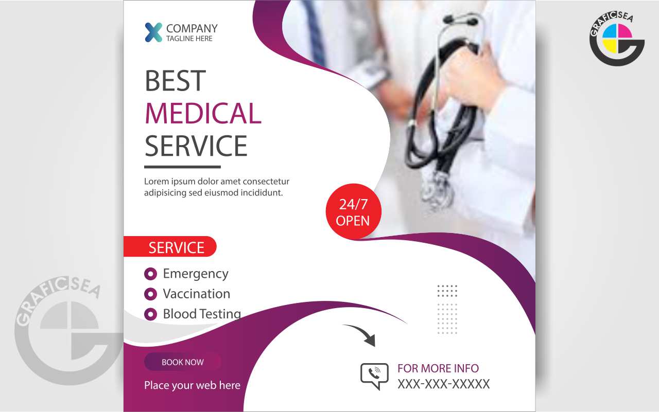 Medical Service Post Best Medical Service Hospital Post Design CDR Vector Free Download ...