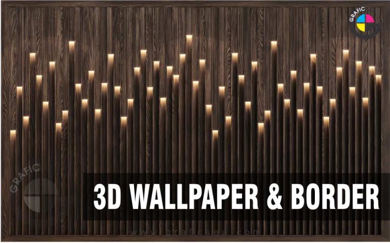 Corporate Wood Texture with Light Art Penal 3D