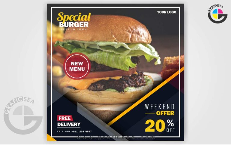 Fast Food Burger Point Social Media Post CDR Design Free Download ...