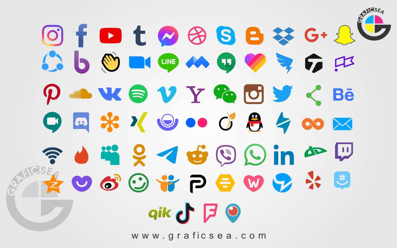 Social Networking Top Companies Logo Icons Cdr Vector File Free ...